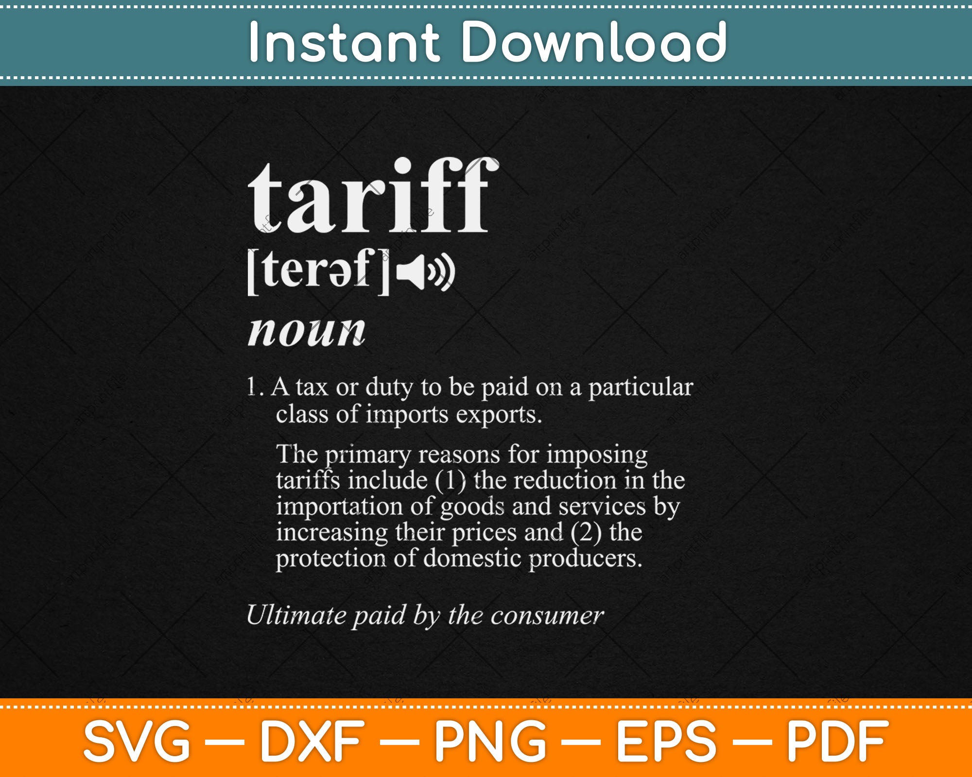 What is a Tariff Definition Tariff Meaning Import Taxes Svg Cut File ...