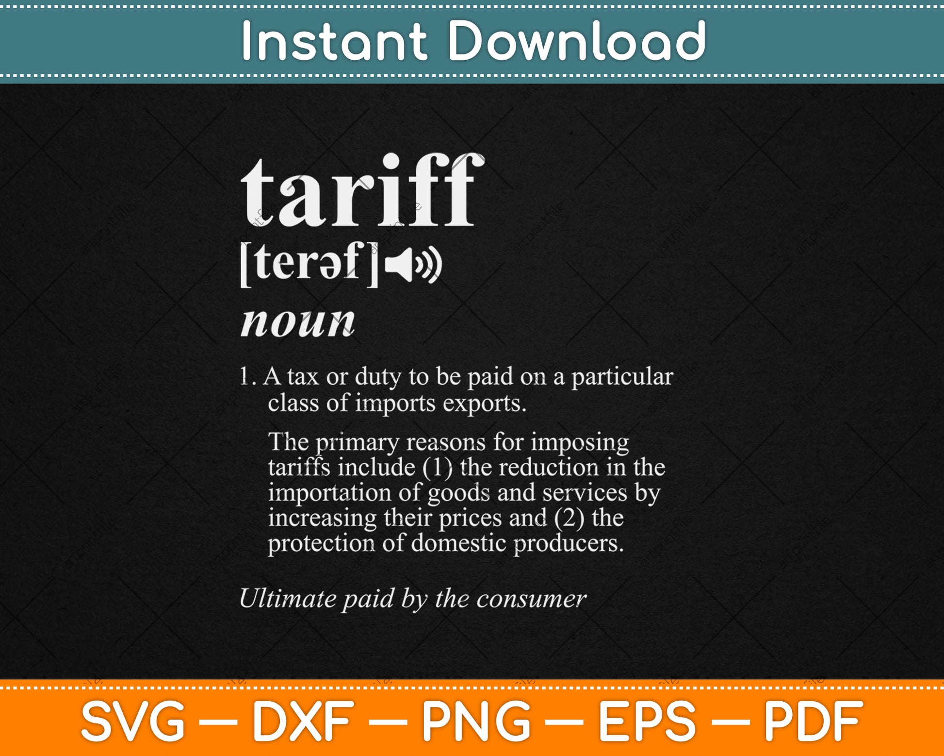 What is a Tariff Definition Tariff Meaning Import Taxes Svg Digital Cutting File