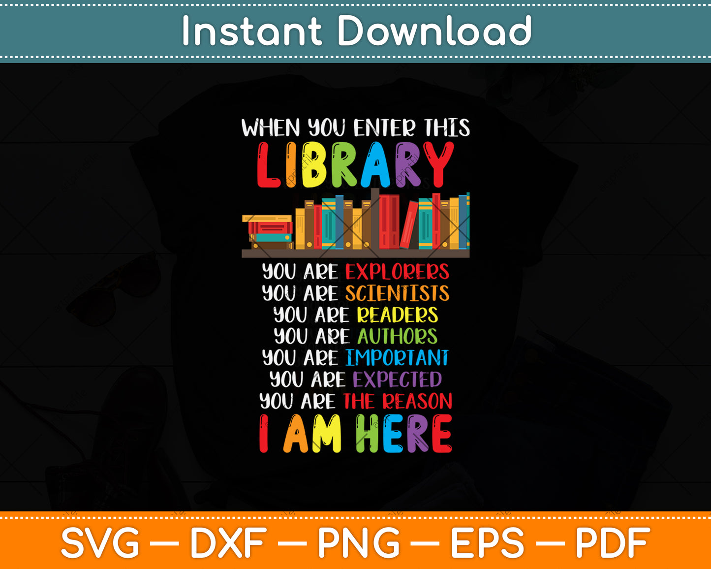 When You Enter This Library School Librarian Svg Digital Cutting File