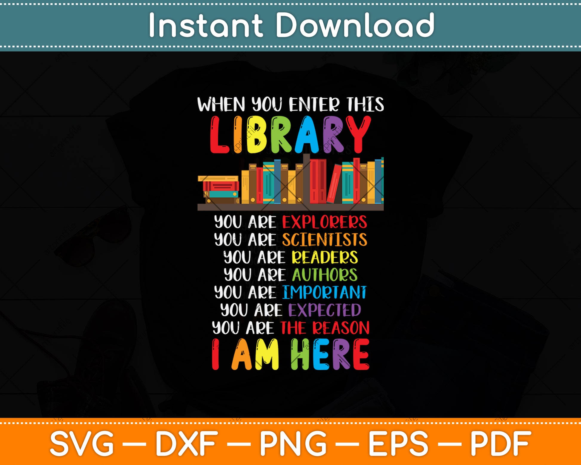 When You Enter This Library School Librarian Svg Digital Cutting File