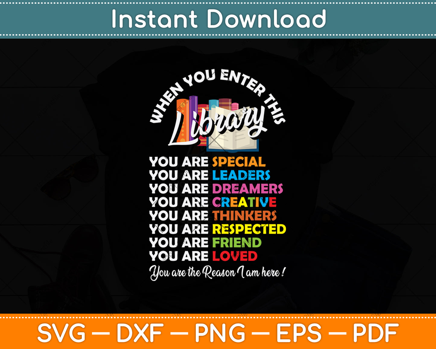 When You Enter This Library Funny Librarian Book Lover Svg Digital Cutting File