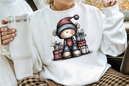 Whimsical Christmas Elf Clipart Bundle Cute Watercolor Holiday Characters PNG