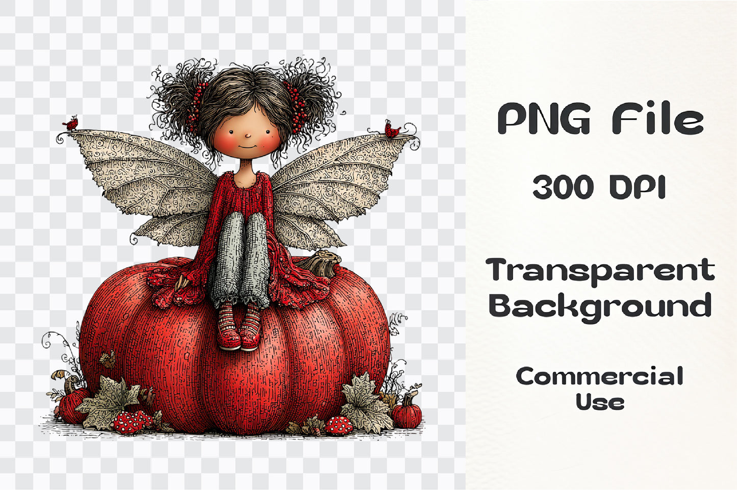 Whimsical Autumn Fairy PNG Clipart Fall Fairy Fantasy Set