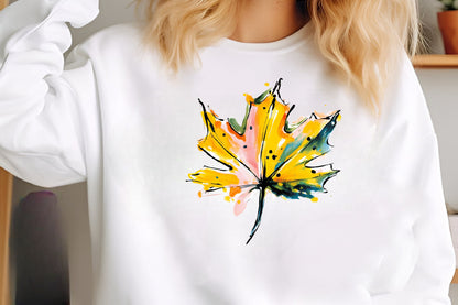 Whimsical Autumn Fall Leaves Clipart