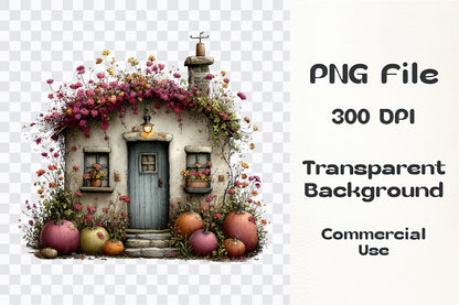 Whimsical Autumn Farm Clipart PNG | 40 PNG Fall Farmhouse Bundle