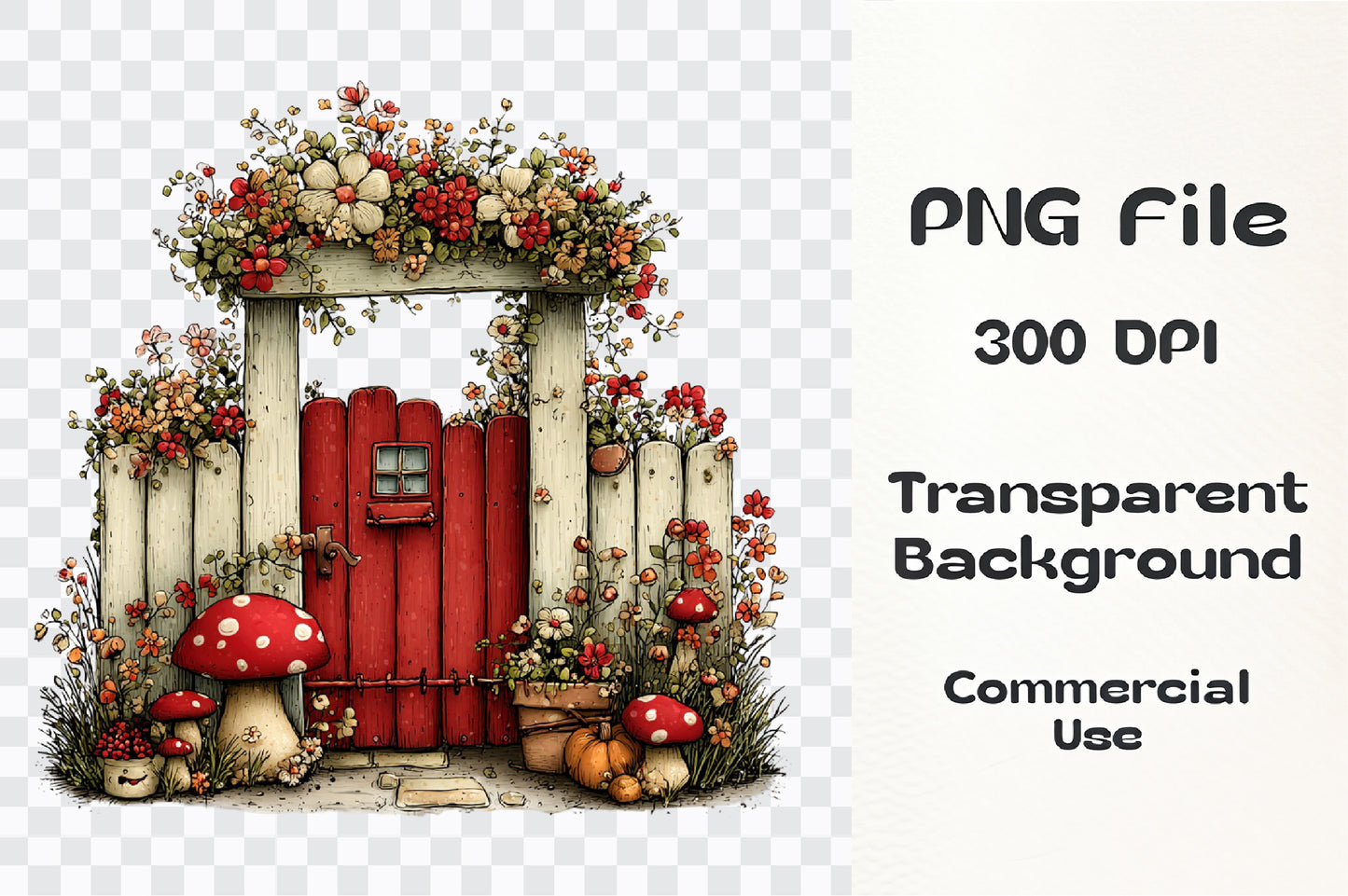 Autumn Farmhouse PNG Bundle | Whimsical Fall Farm Animals Clipart, Rustic Harvest & Thanksgiving Farmhouse Graphics