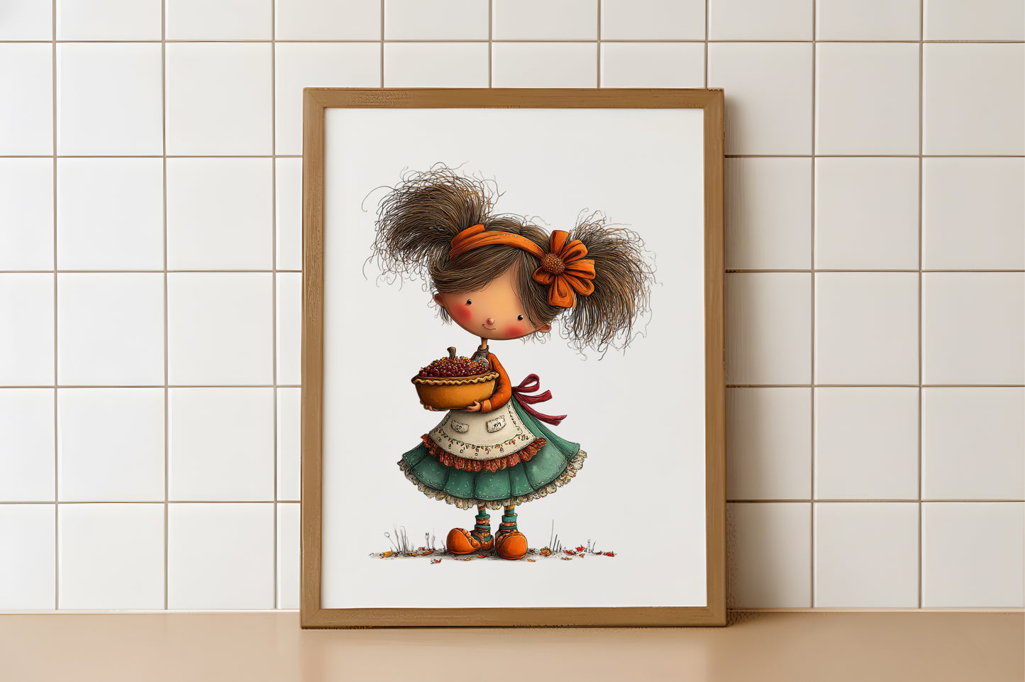 Autumn Little Girl PNG Bundle | Whimsical Fall Girl Clipart, Cute Autumn Children, Pumpkin & Leaf Harvest Graphics