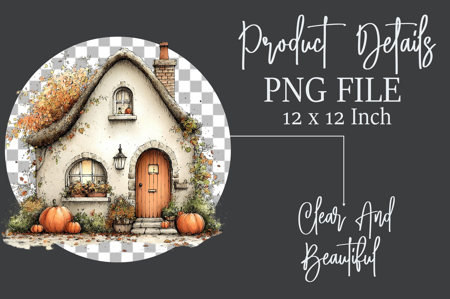Whimsical Autumn Magical Fairy Garden Clipart PNG Bundle
