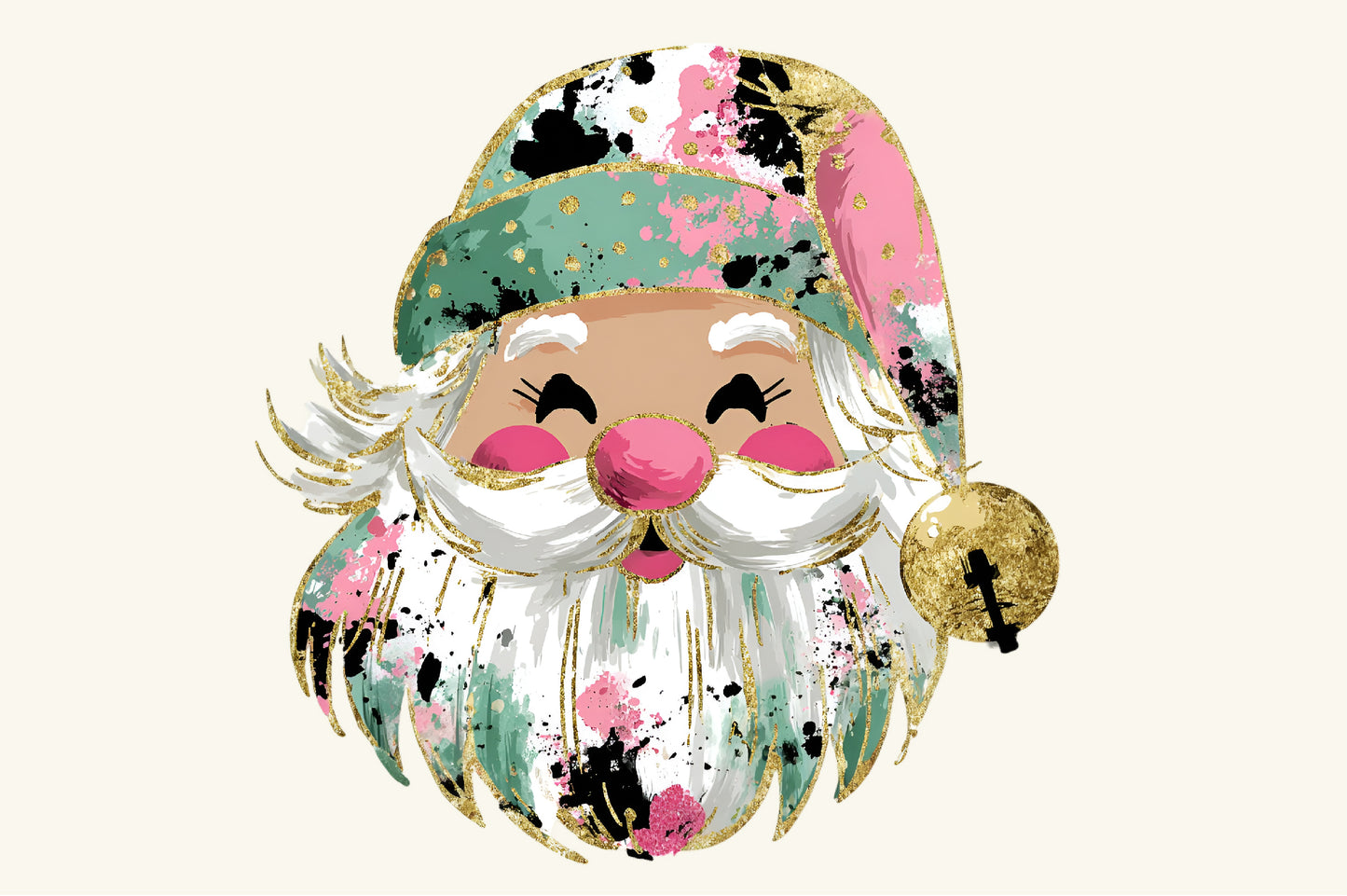 Brush Stock Christmas Santa Clipart PNG – 4 Designs