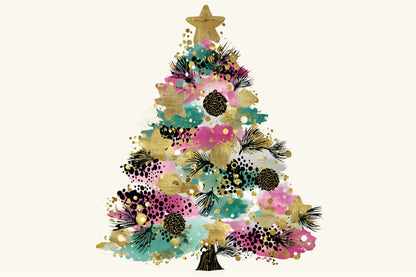 Brush Stock Christmas Tree Clipart PNG – 4 Designs