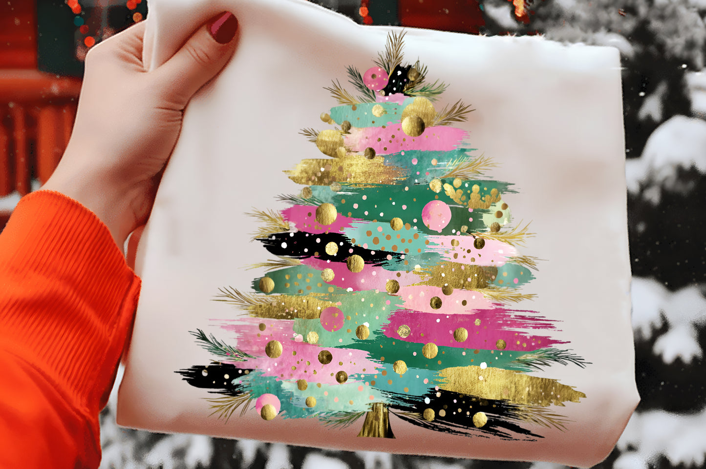 Brush Stock Christmas Tree Clipart PNG – 4 Designs