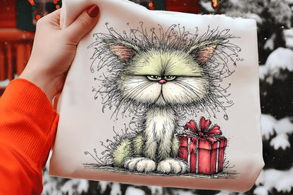 Whimsical Cats Christmas Clipart PNG Bundle | Cute Watercolor Holiday Cats Clipart