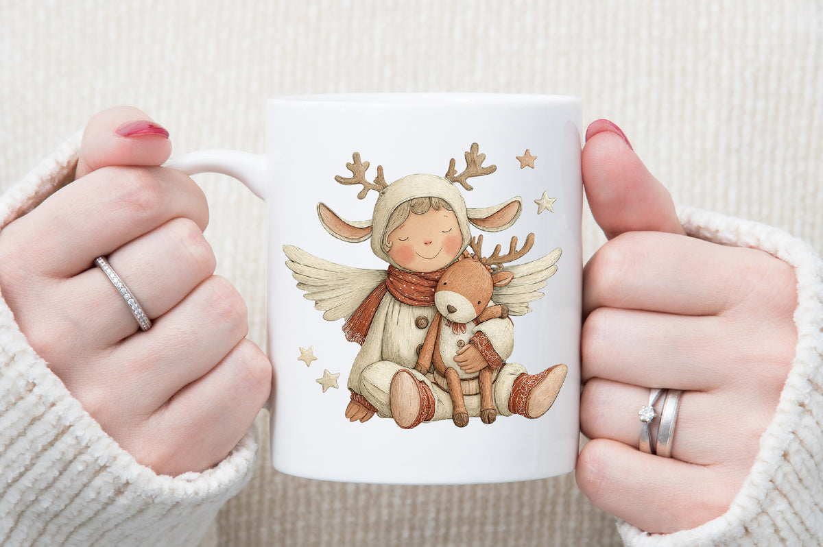 Whimsical Christmas Angel Clipart Bundle Cute Winter Fairy PNG