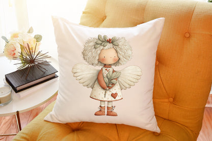 Whimsical Christmas Angel Clipart Bundle Cute Winter Fairy PNG