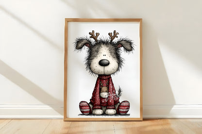 Whimsical Christmas Animal Clipart PNG Sublimation