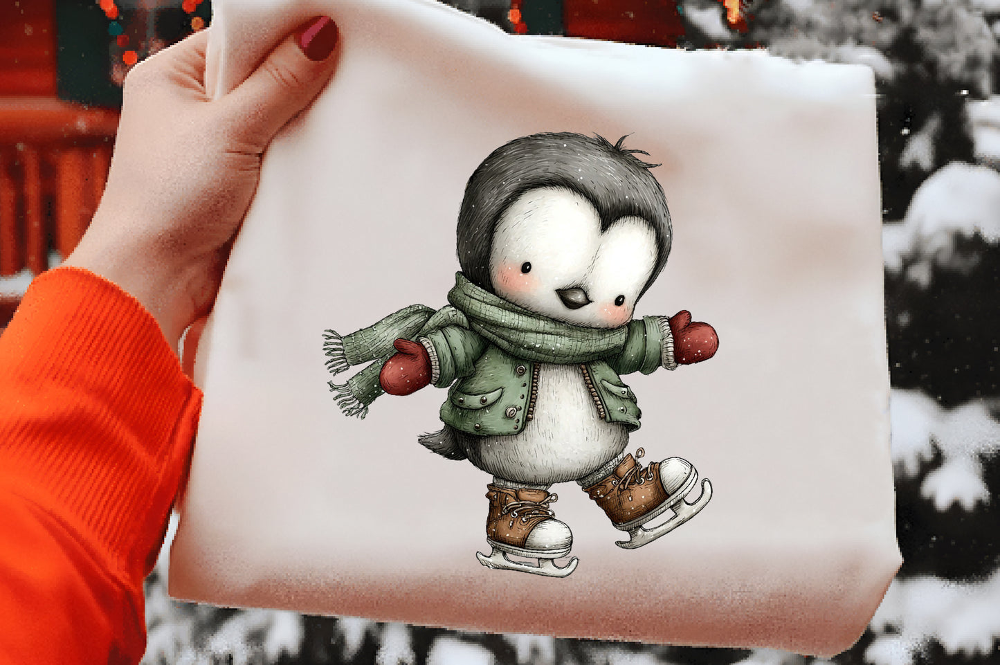 Whimsical Christmas Animal Clipart PNG Bundle | Cute Watercolor Holiday Animals Clipart | Festive Winter Animal PNG