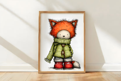 Whimsical Christmas Animal Clipart PNG Sublimation