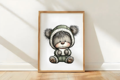 Whimsical Christmas Animal Clipart PNG Bundle | Cute Watercolor Holiday Animals Clipart | Festive Winter Animal PNG