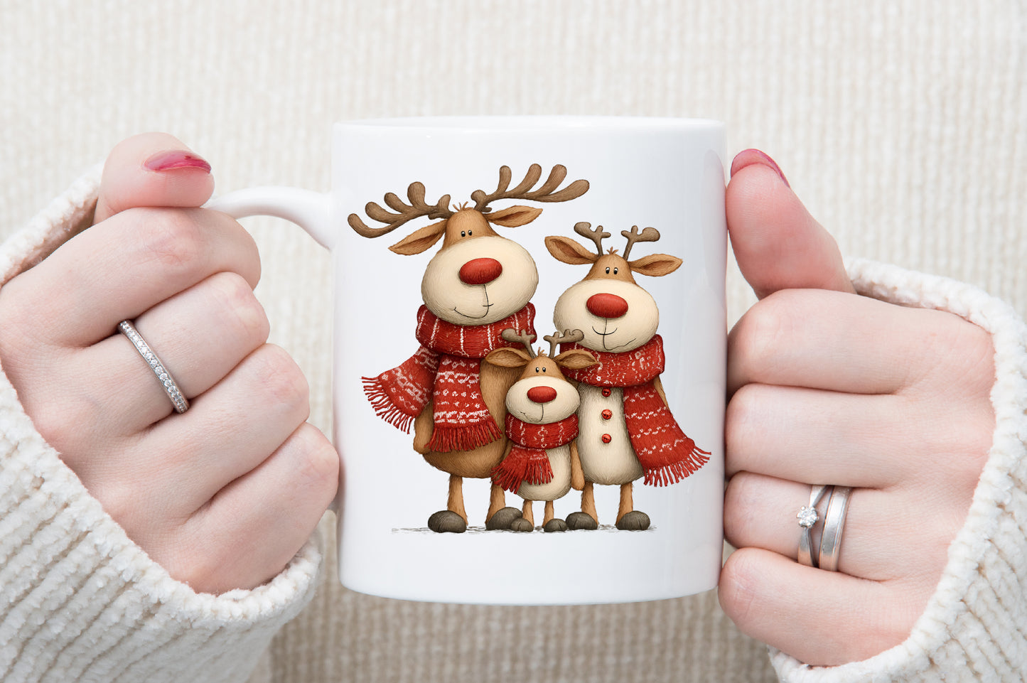 Whimsical Christmas Animals Clipart Bundle Cute Holiday PNG