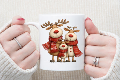 Whimsical Christmas Animals Clipart Bundle Cute Holiday PNG