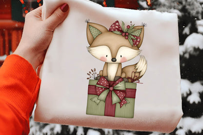 Whimsical Christmas Animals Clipart PNG Bundle | Adorable Watercolor Holiday Animal PNG