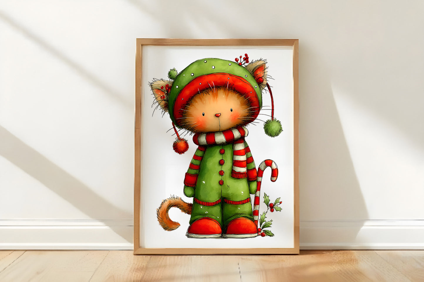 Whimsical Christmas Animals Clipart PNG | Cute Holiday Animals