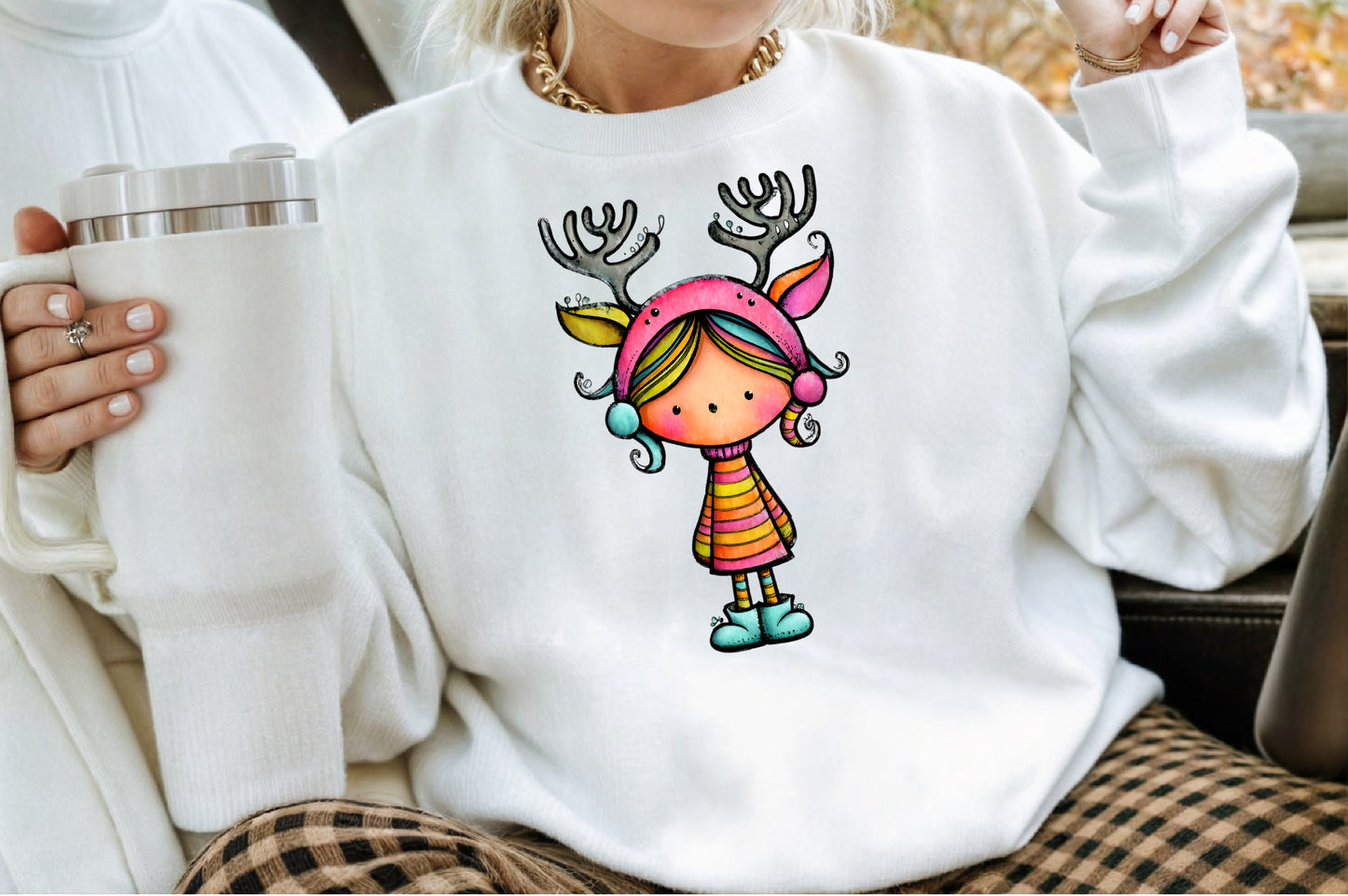 Whimsical Christmas Baby Kid Clipart Bundle Colorful Holiday PNG