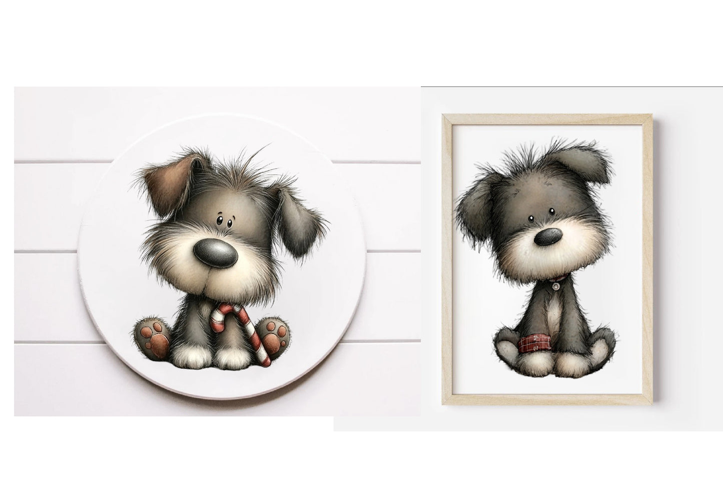 Whimsical Christmas Black Dog PNG | Cute Puppy Holiday Clipart Bundle | 21 Transparent PNG
