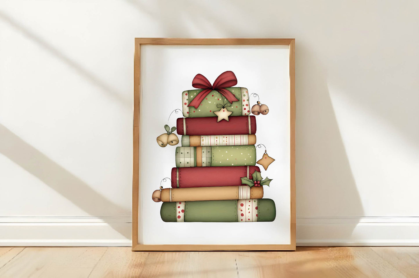 Whimsical Christmas Books Clipart PNG Bundle | Watercolor Cozy Holiday Book Clipart