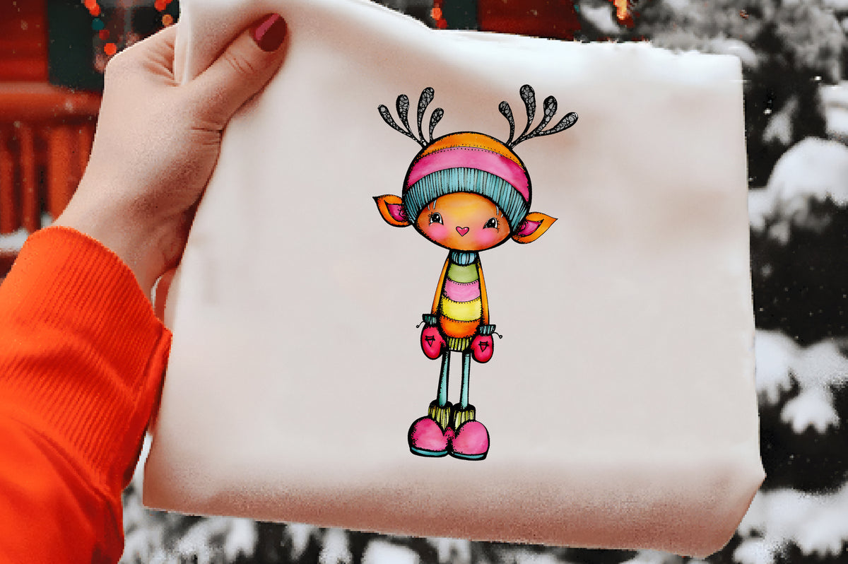 Whimsical Christmas Boy Clipart PNG
