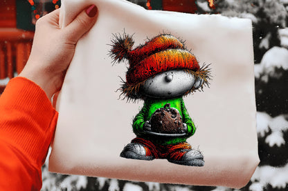 Whimsical Christmas Gnome Boy Clipart PNG