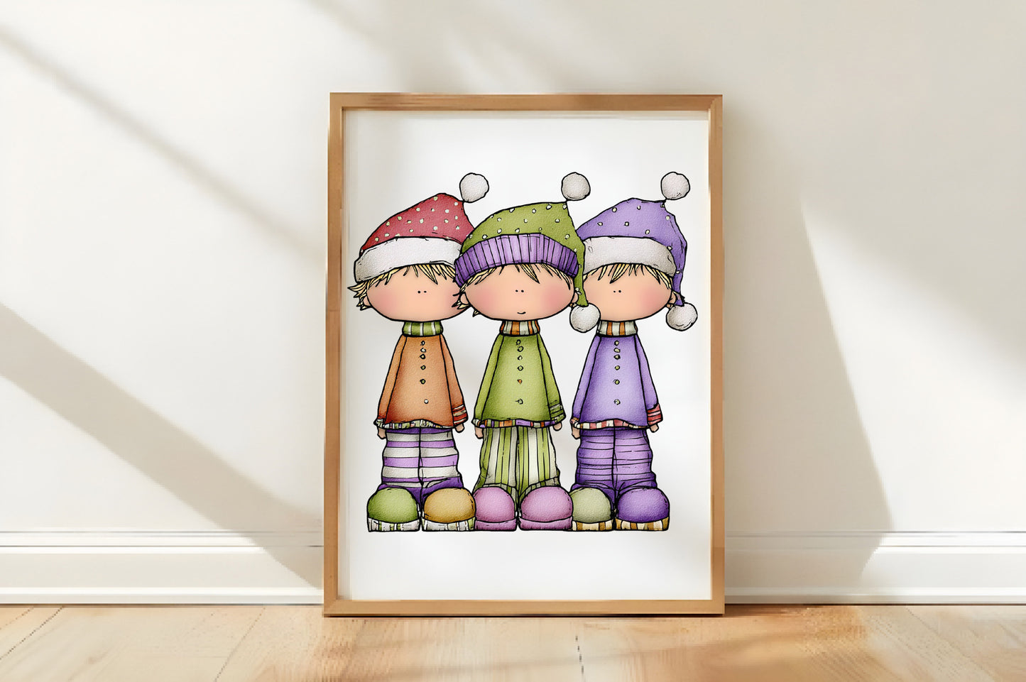 Whimsical Christmas Boy Clipart PNG