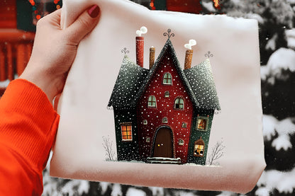 Whimsical Christmas Candy House Clipart PNG