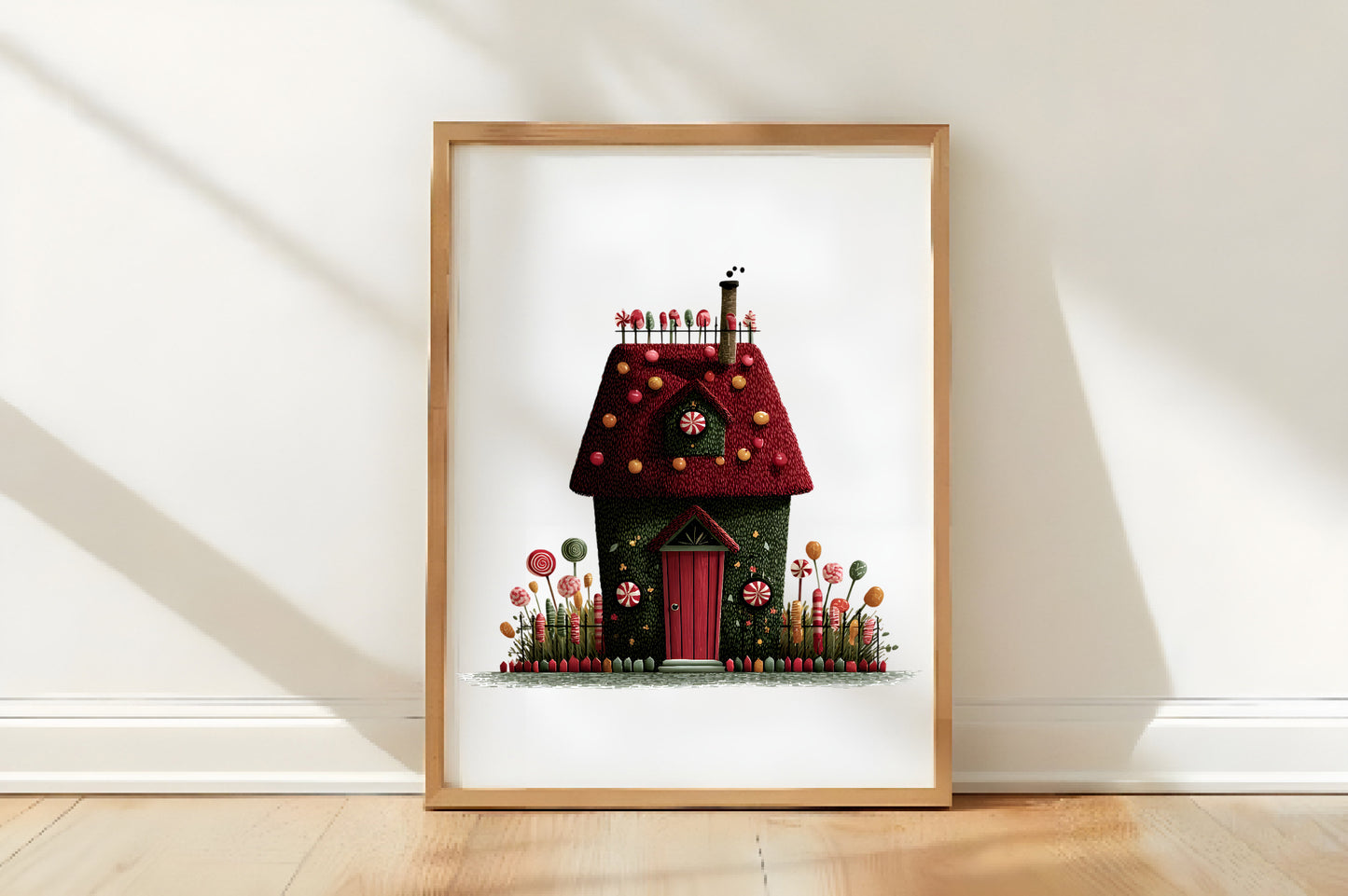 Whimsical Christmas Candy House Clipart PNG