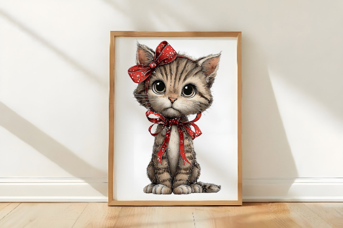 Whimsical Christmas Cat Clipart PNG