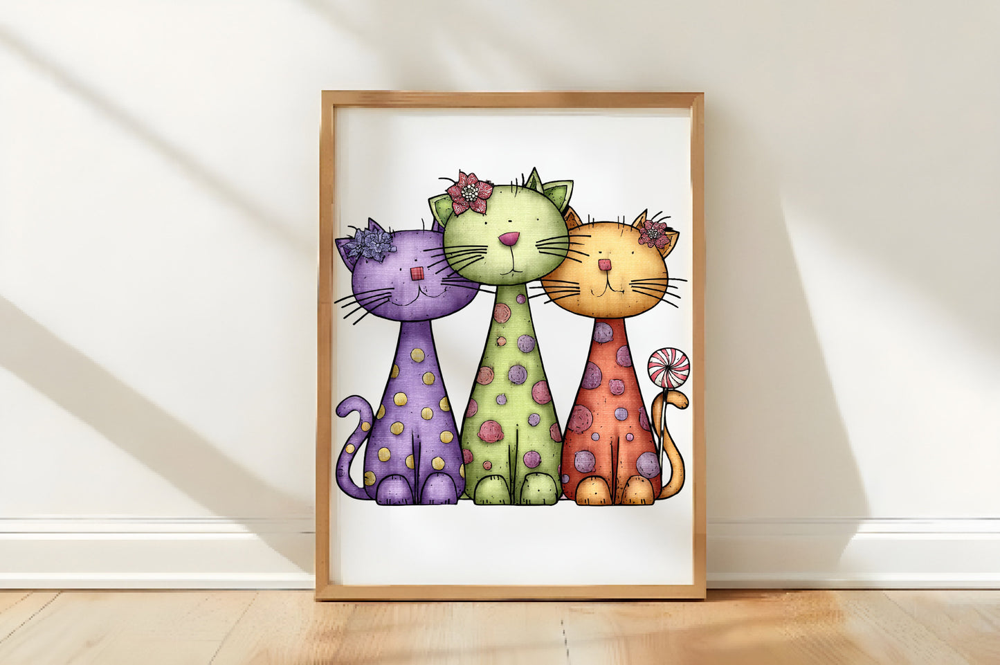 Whimsical Christmas Cat Clipart PNG
