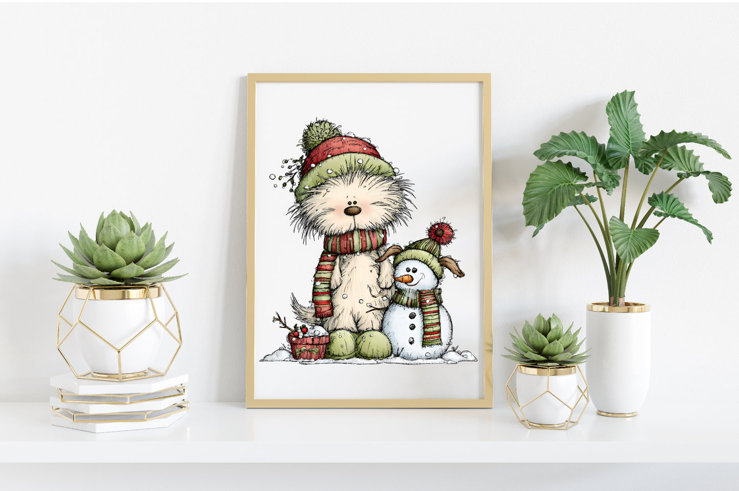 Whimsical Christmas Cats and Dogs Friends Clipart PNG Bundle | Cute Watercolor Holiday Pet Friends