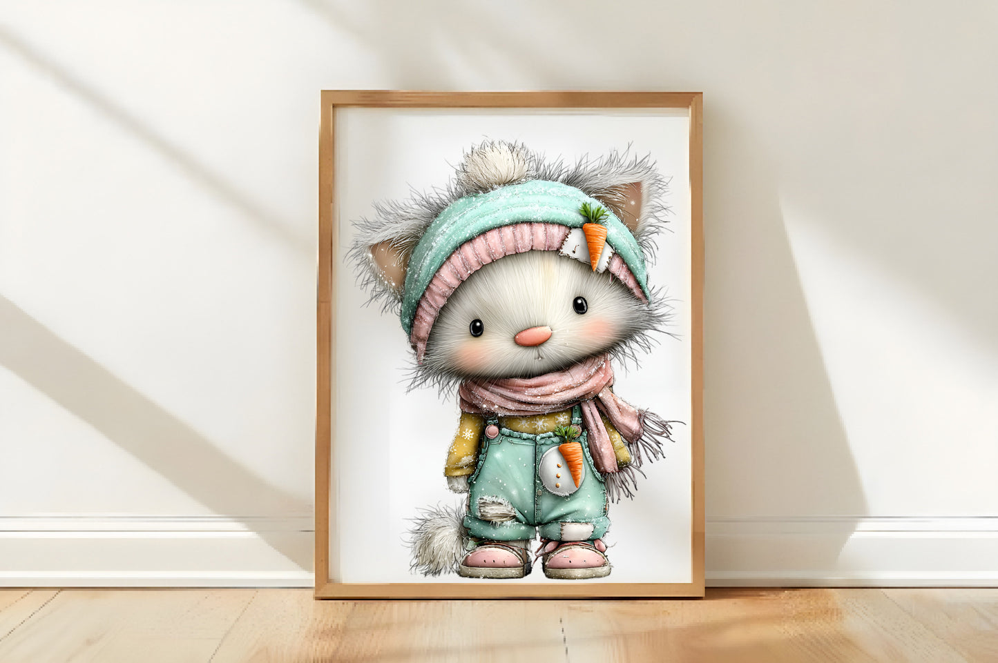 Whimsical Christmas Cats Clipart PNG Sublimation