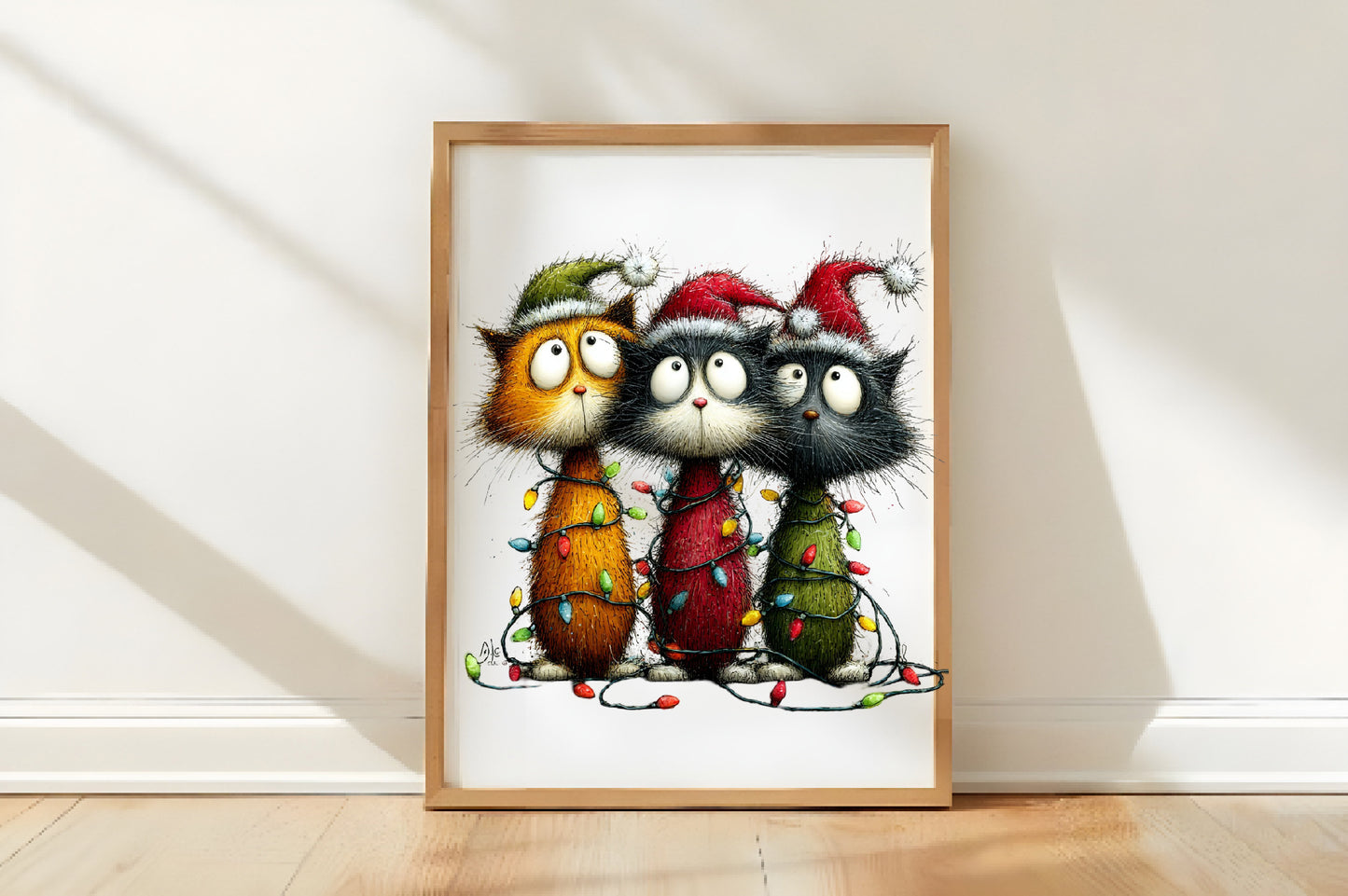 Whimsical Christmas Cats Clipart PNG Bundle | Cute Watercolor Holiday Cats Clipart | Festive Winter Cats PNG
