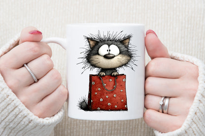 Whimsical Christmas Cats Clipart Bundle Cute Winter Cat PNG