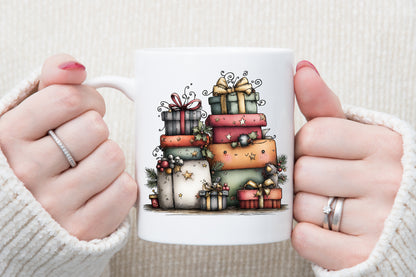 Whimsical Christmas Clipart Bundle Cute Holiday Animals PNG