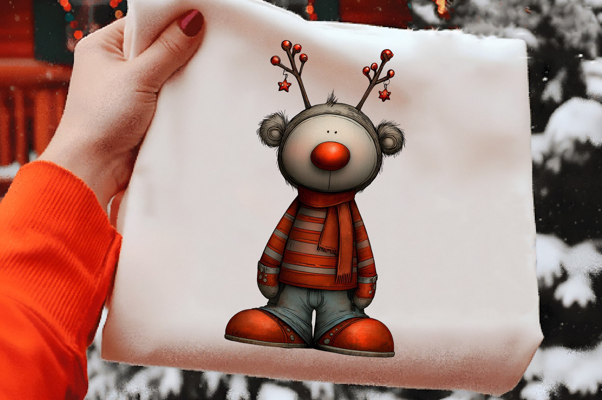Whimsical Christmas Woodland Animals Clipart PNG
