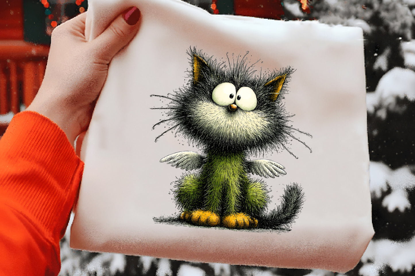 Whimsical Christmas Dog Cat Clipart PNG