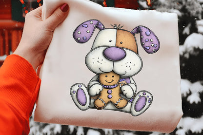 Cute Christmas Dog Clipart PNG