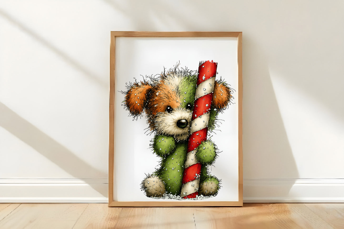 Whimsical Christmas Dog Clipart PNG