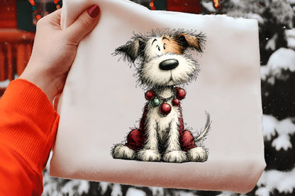Whimsical Christmas Dogs Clipart PNG