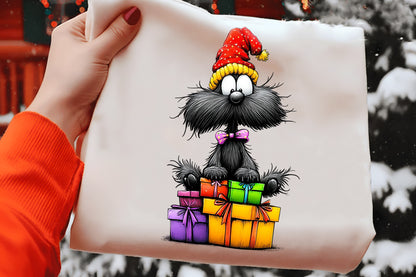 Whimsical Christmas Dogs Clipart PNG Bundle | Cute Watercolor Holiday Dogs Clipart