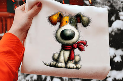 Whimsical Christmas Dogs Clipart PNG