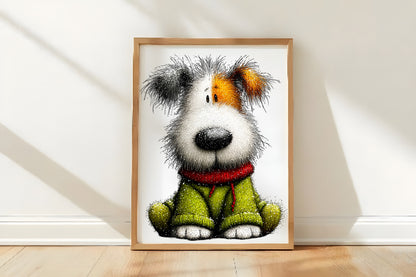 Whimsical Christmas Dogs Clipart PNG