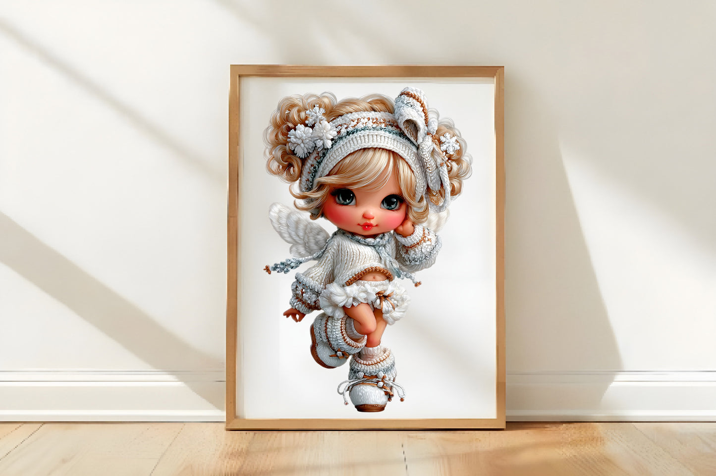 Whimsical Christmas Dolls Clipart PNG